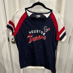 Houston Texans Blue/White/Red Women’s XXL Short Sleeved Shirt by NFL TeamApparel